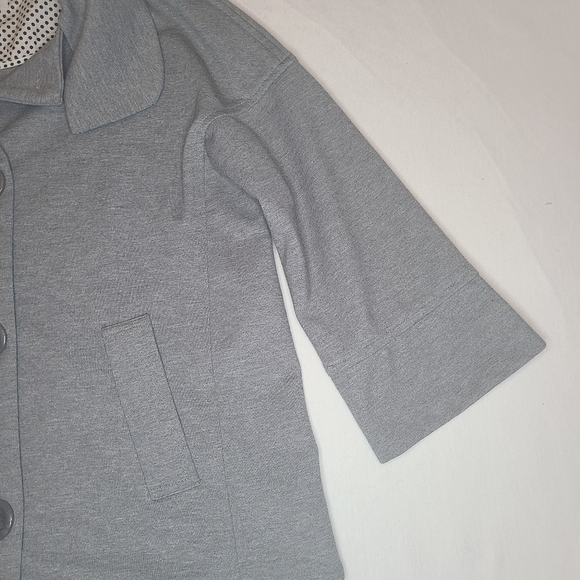 Luii Jacket / Blazer Front Close Knit Gray, Size Small - Picture 6 of 16
